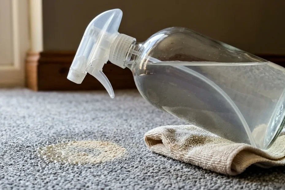 How to remove carpet stains with vinegar without leaving a mark