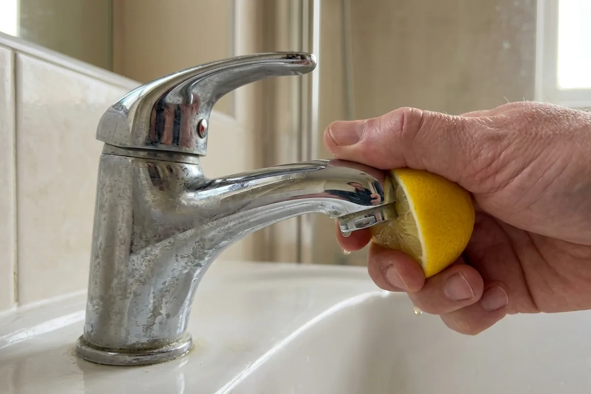 How to remove limescale from taps with lemon without damaging the finish