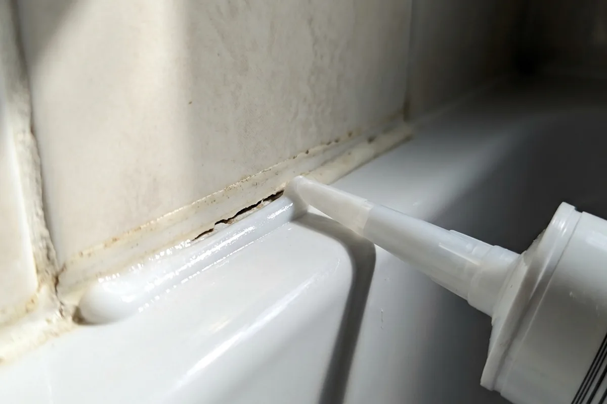 How to repair cracked sealant around a bath before water gets behind it