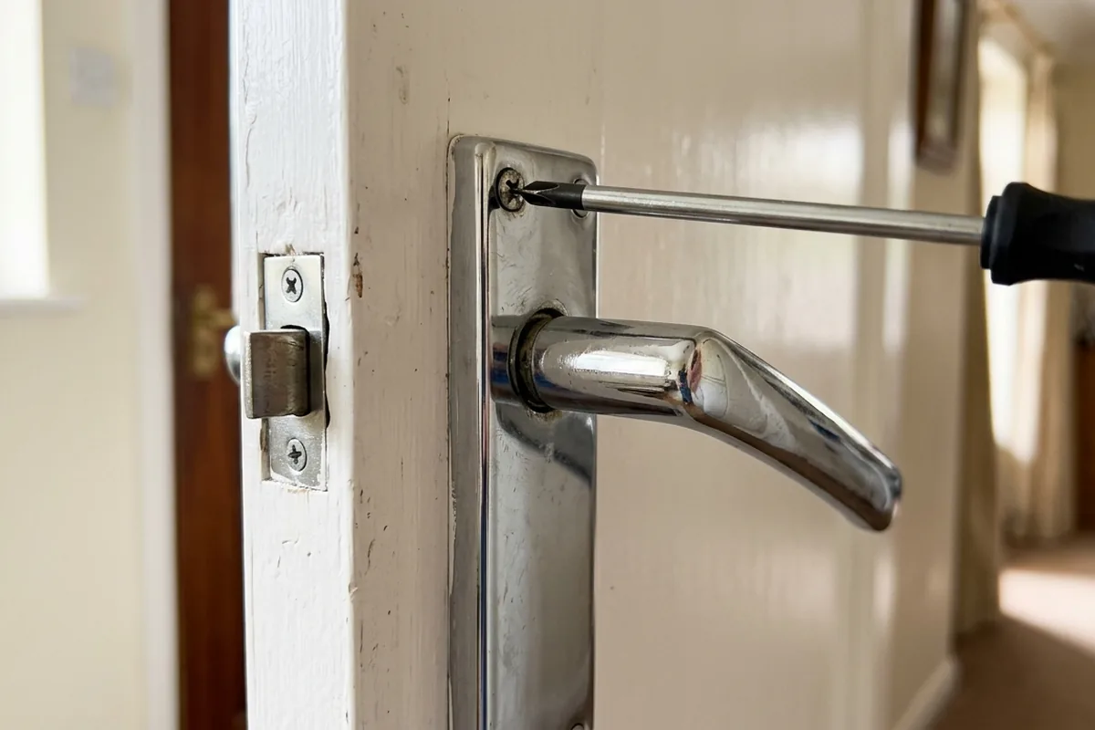 How to stop a rattling door handle before the latch starts catching