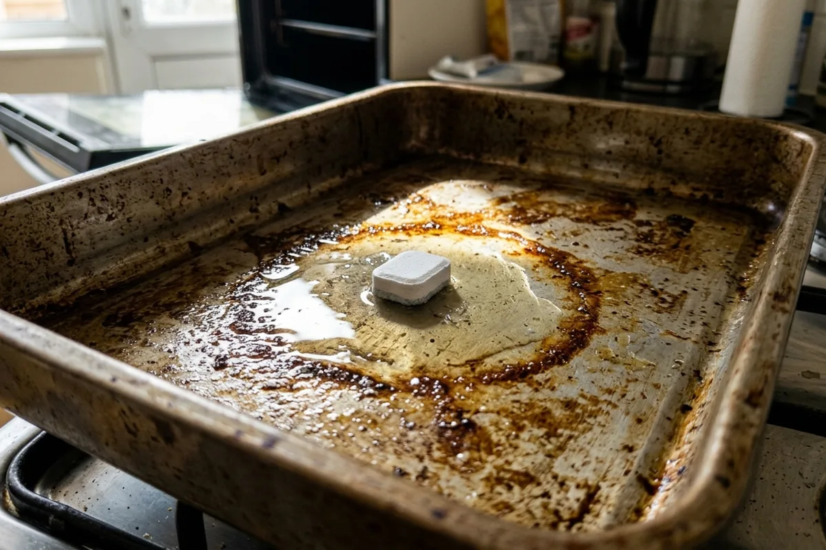 The dishwasher tablet oven tray trick and when it works best
