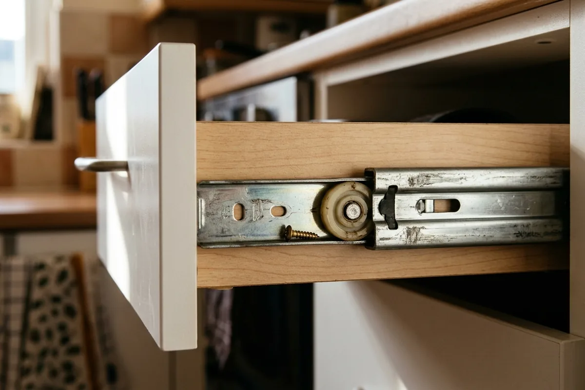 The drawer runner mistake that makes kitchen drawers stick even when nothing is broken