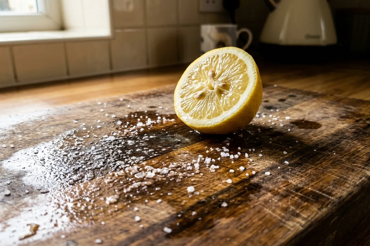 The lemon and salt trick for chopping boards and when it is not enough