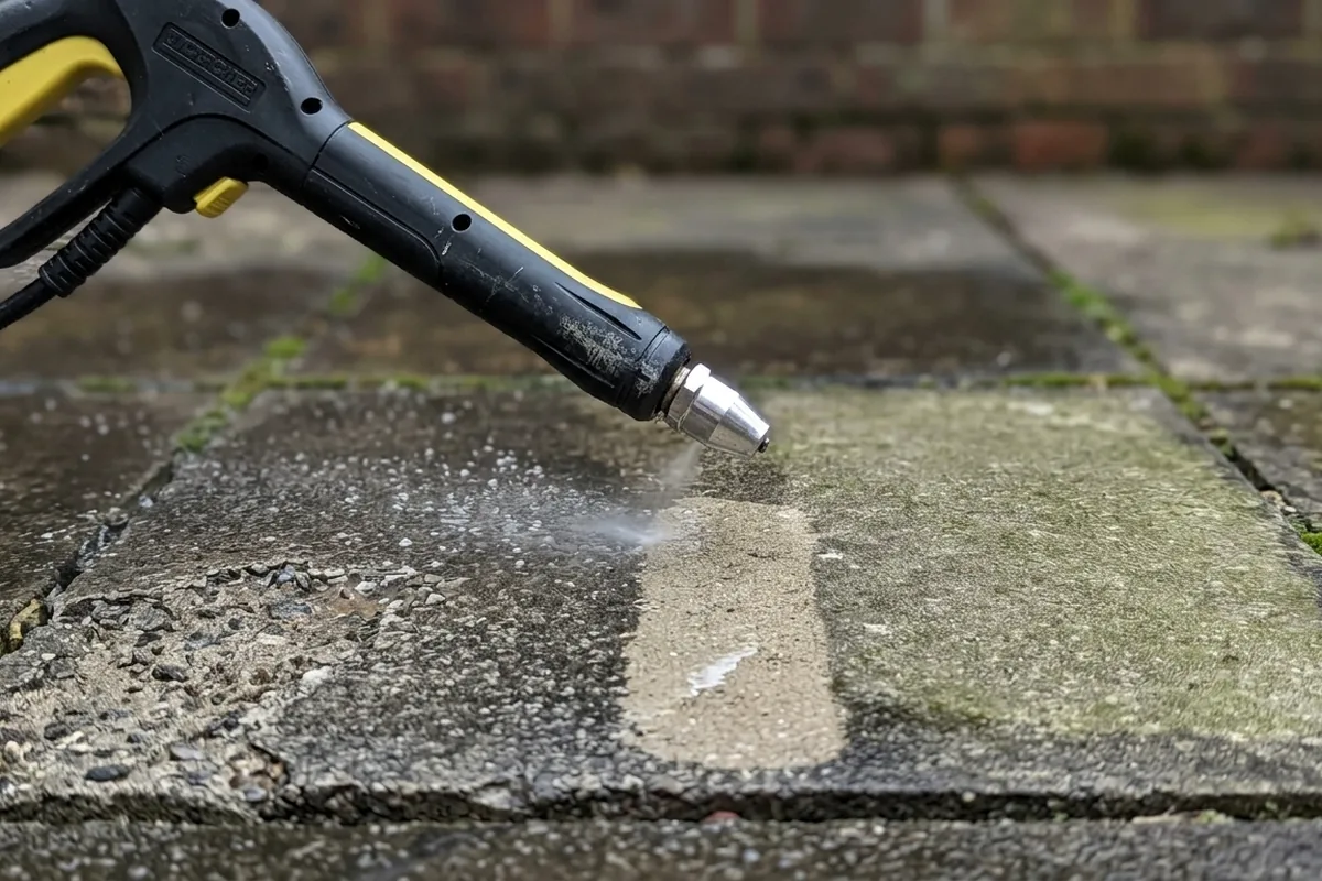 The pressure washer mistake that can damage patio slabs