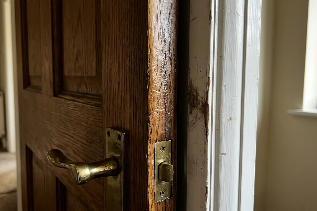 Why a door starts sticking after rainy weather and what it means