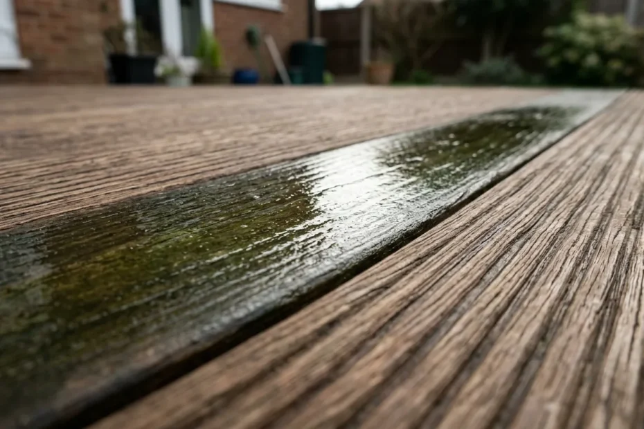 Why decking gets slippery even when it looks clean