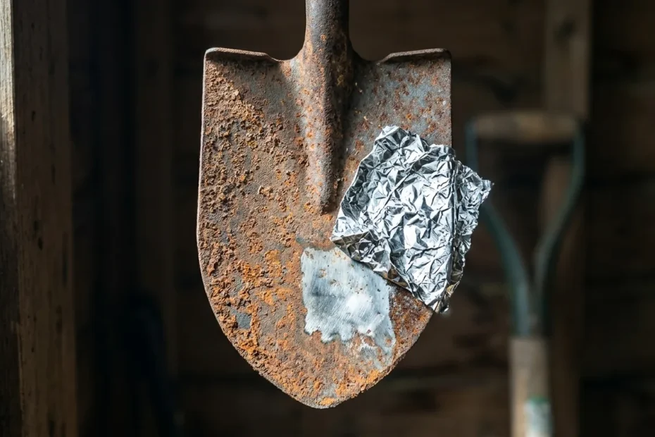 Why foil is used on rusty metal and when it is only a temporary fix