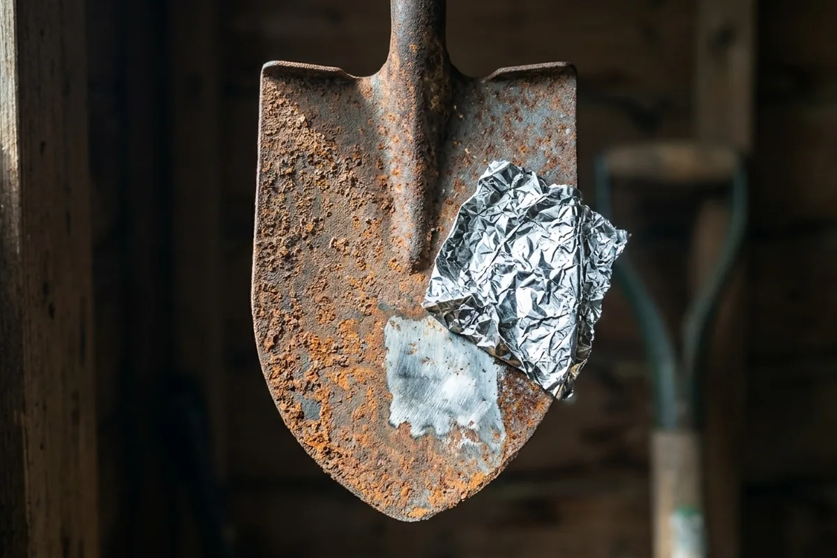 Why foil is used on rusty metal and when it is only a temporary fix