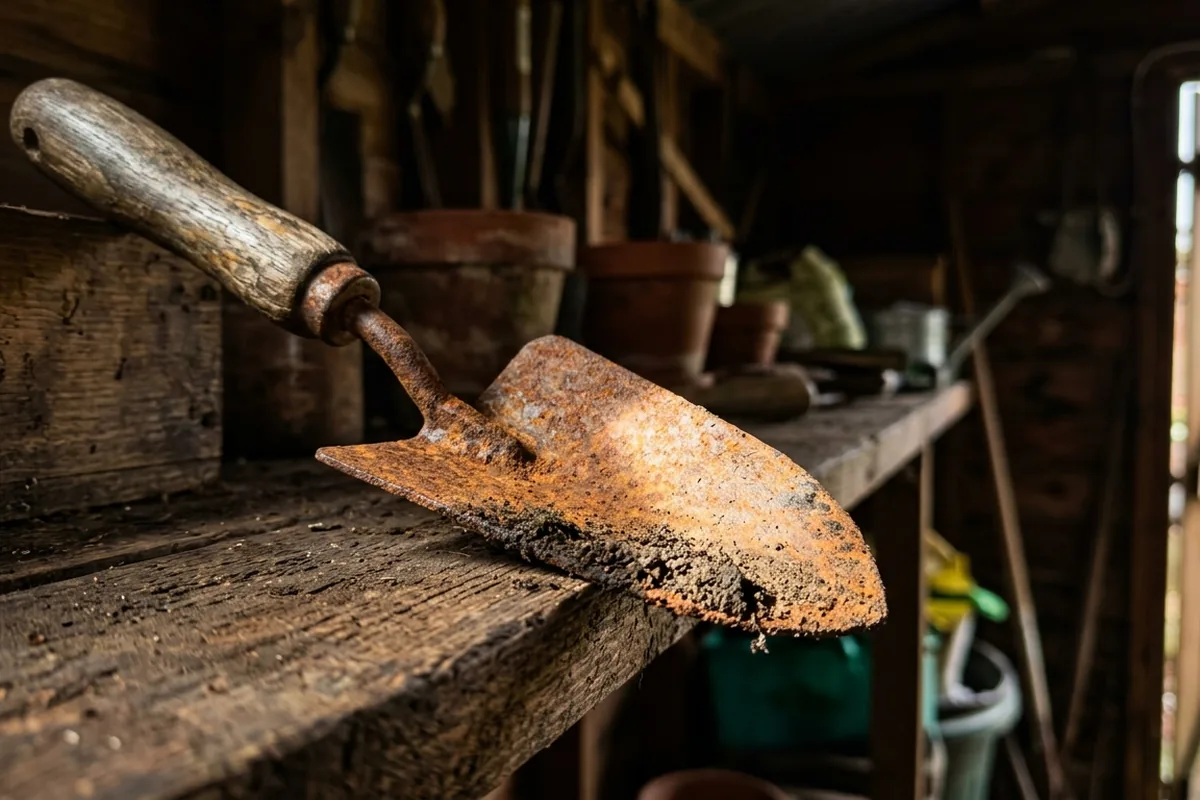 Why garden tools rust even when stored indoors