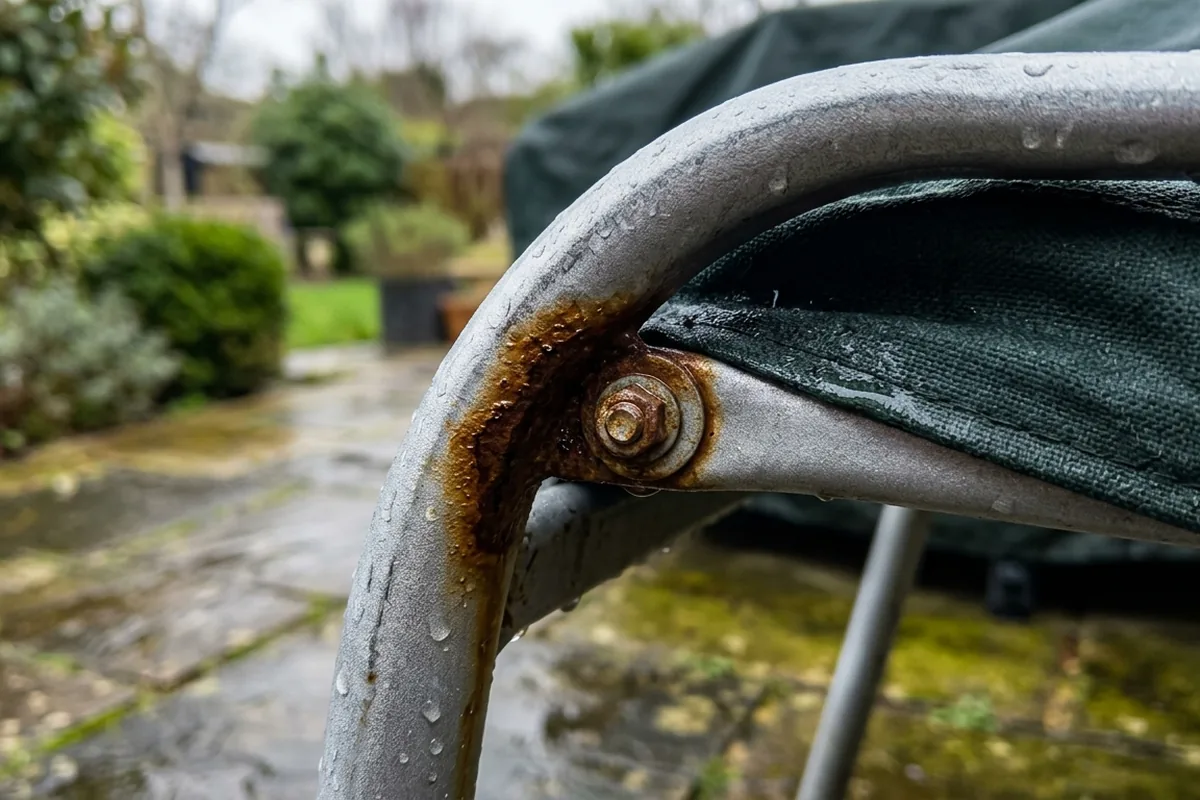 Why patio furniture rusts even when it is kept under a cover
