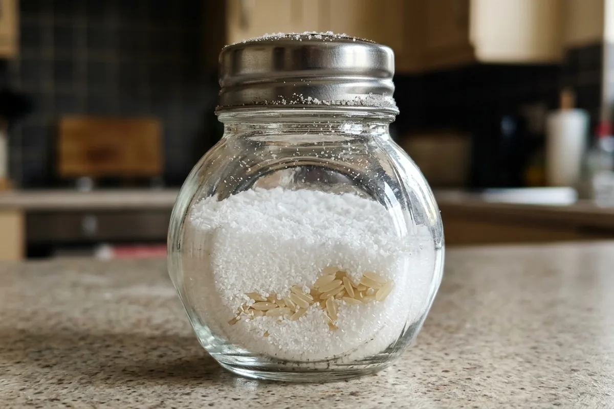 Why people put rice in salt shakers and when it actually stops clumping
