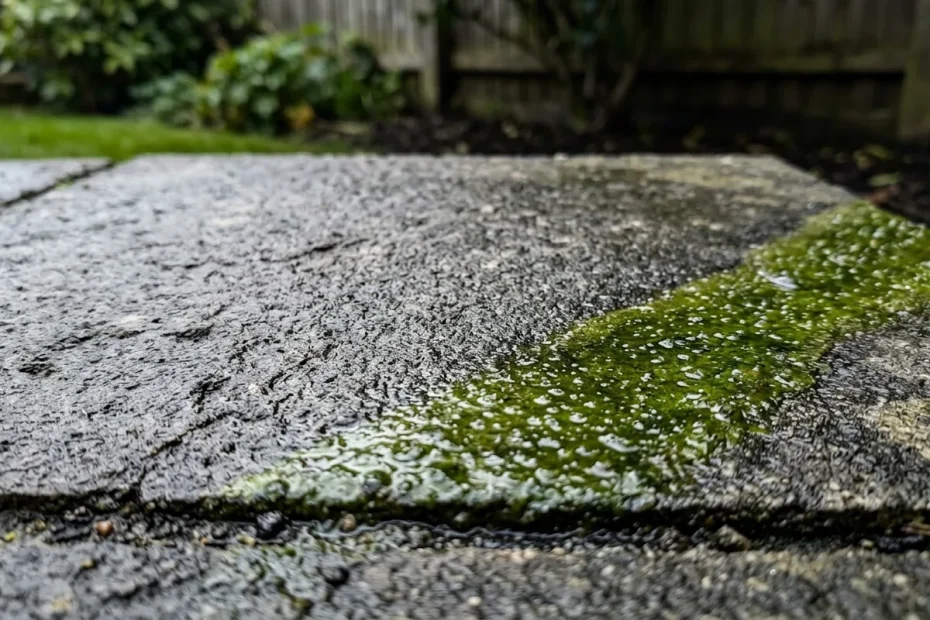 Why your patio turns green so quickly after wet weather
