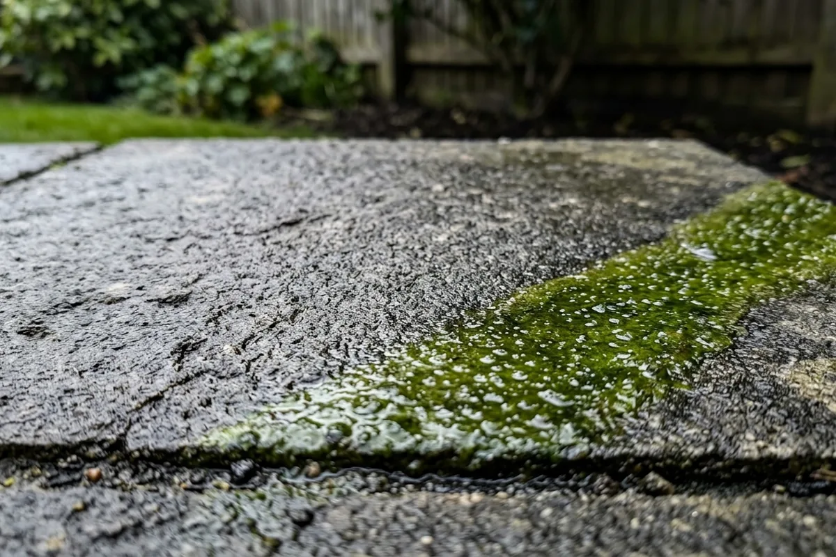 Why your patio turns green so quickly after wet weather